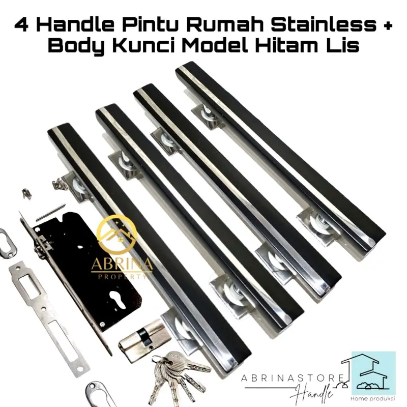 1 set handle pintu rumah minimalis 45cm 33cm 25cm tarikan gagang pintu rumah stainless handel hendel pintu rumah murah berkualitas