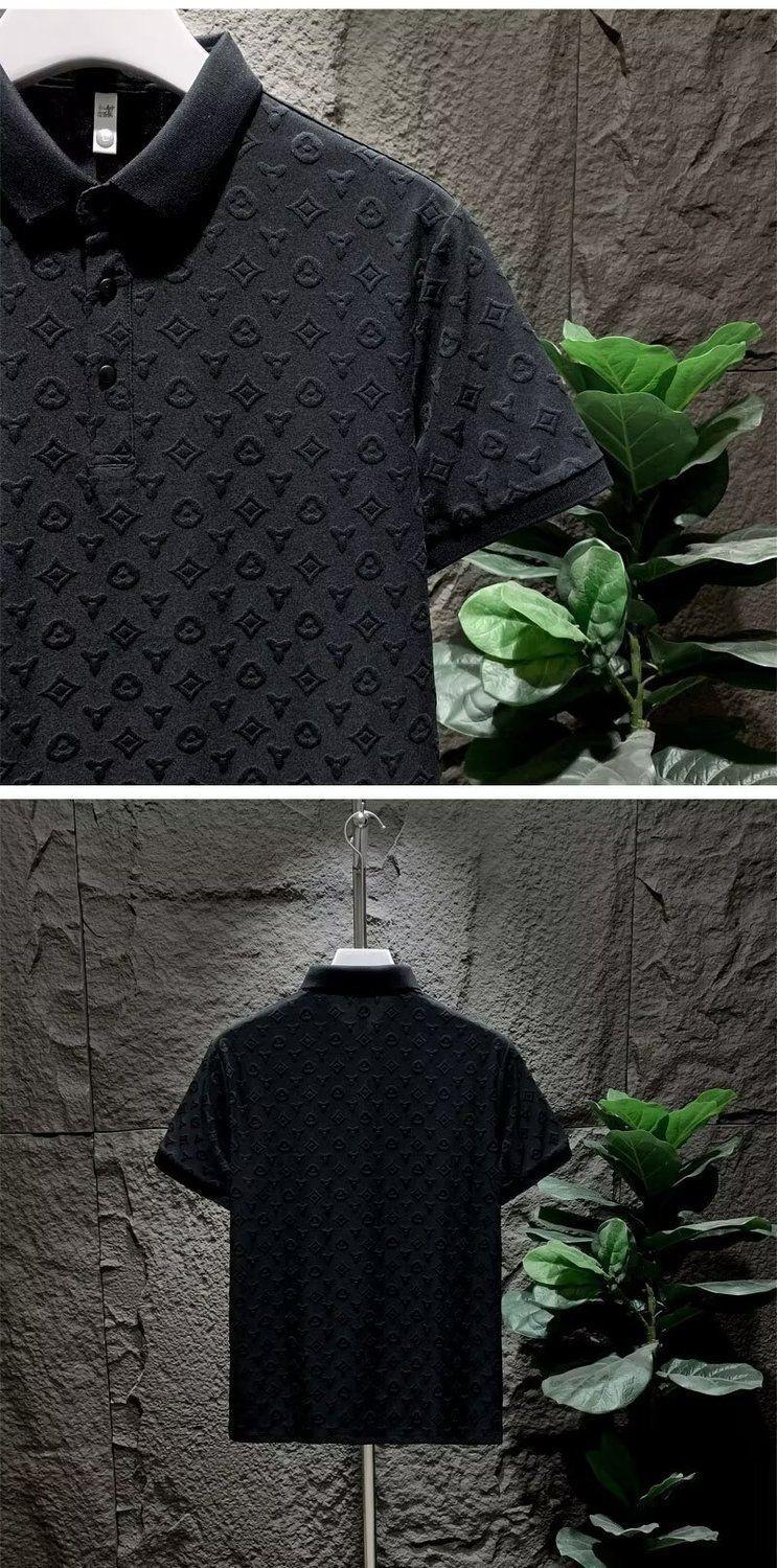 Product Introduction of Áo Polo Nam Vải Jacquard, Thời Trang, Phong Cách Thường Ngày Thoải Mái Và Thoáng Khí, Thích Hợp Cho Mùa Hè, Hàng Mới Về, Dáng Ôm, Cổ Bẻ Áo, Áo Thun ngắn Tay Menswear Shirt 11