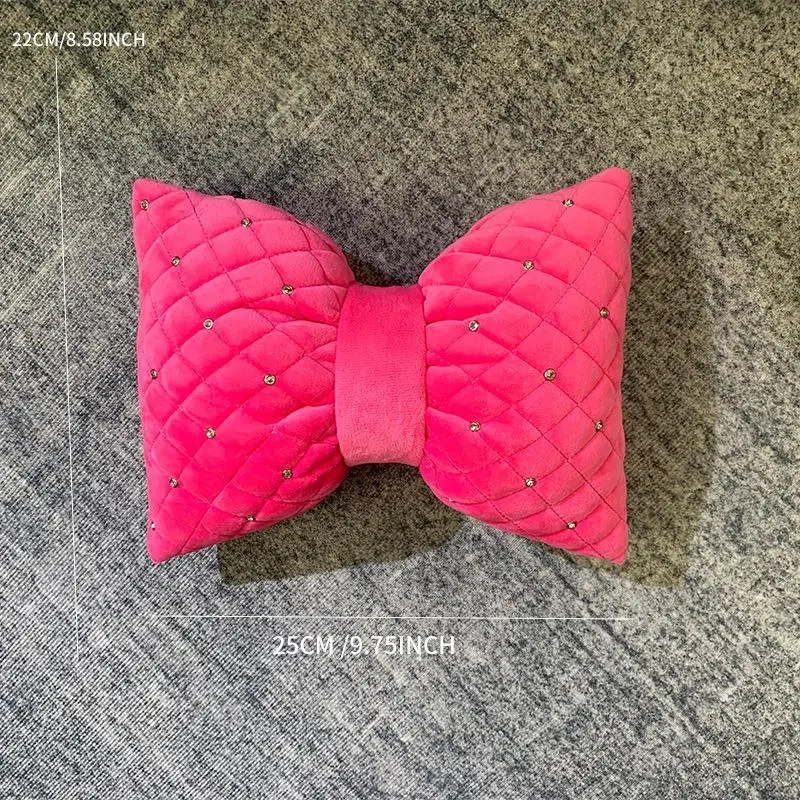 Rhinestone Decor Car Headrest Pillow, Cute Car Neck Pillow, Car Interior Accessories for Women 5