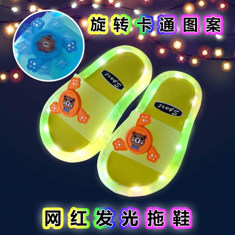 [New Model] AG SHOP2025 Internet Celebrity Glowing Girls' Summer Indoor Non-Slip Soft Sole Slippers for Toddlers and Kids ✨   [Angel] ✨ 8