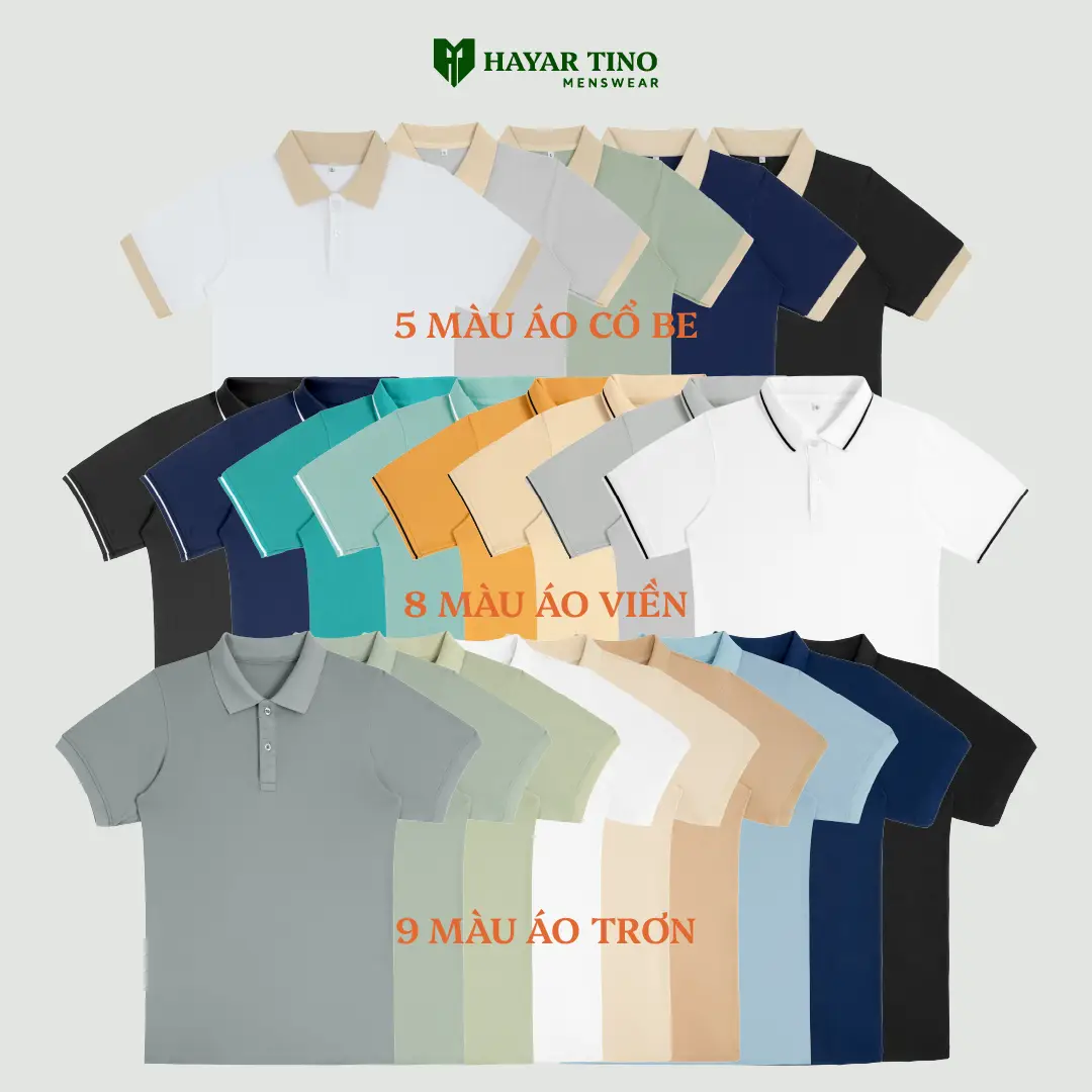 [Mua 2 Áo Tặng 1 Áo] Áo Polo Nam Hayan Áo Ngắn Tay Có Cổ Menswear Thun Shirt Nhung