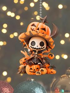 2Dフラットアクリルかわいいハロウィンかぼちゃアクリルキーチェーン、車用アクセサリー＆創造的なギフトアイデア、オールシーズンパーティースタイルデザイン、窒息の危険なし
