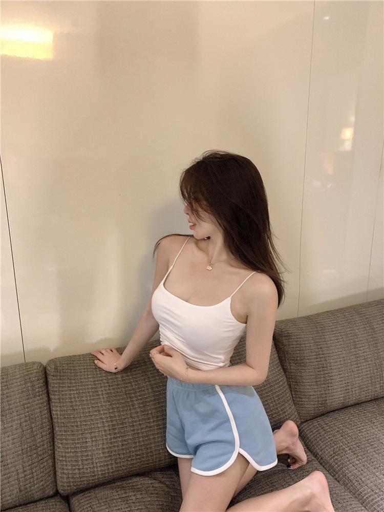 Product Introduction of Áo Vest Hai Dây Liền Mạch Lụa Lạnh Phong Cách Hàn Quốc, Dễ Thương Và Gợi Cảm, Với Đệm Ngực, Áo Ống, Có Thể Mặc Ngoài Trời, Đồ Lót Lớn Ngực Đáy, Thích Hợp Cho Áo Ống 18