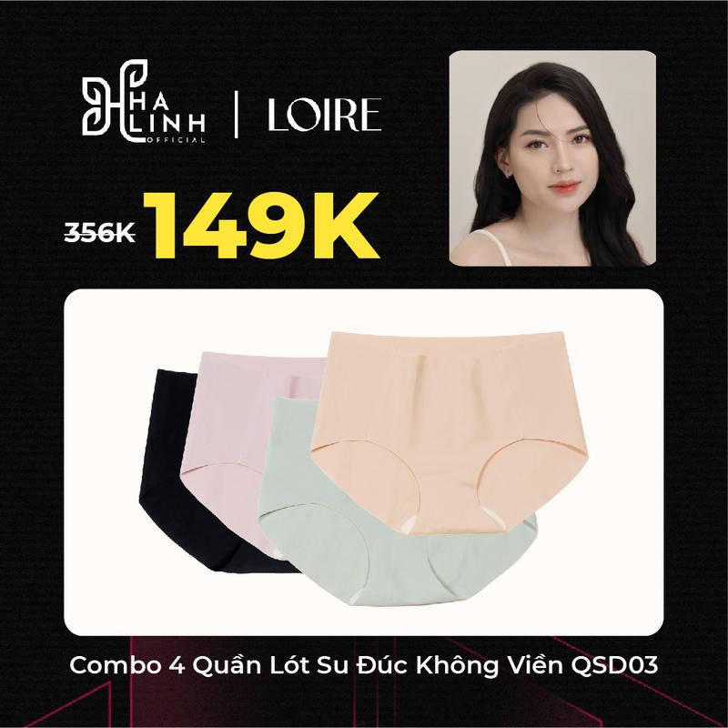 Võ Hà Linh x Loire COMBO 4 Quần Lót Su Đúc Không Viền LOIRECHIC QSD03