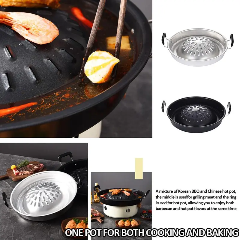 Nồi lẩu, Nồi tất cả trong một, Nhà hàng Thái Lan Shabu nướng, Thích hợp để sử dụng Ngoài trời, Trong nhà và nướng thương mại, T2R0 1