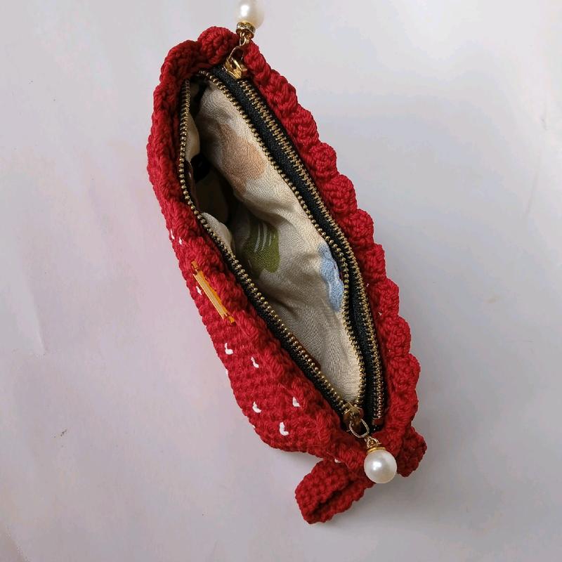 dompet rajut dua ruang , pouch rajut , dompet hp , clutch rajut Wanita 5