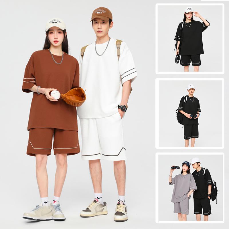 Bộ Đồ Nam Nữ Fox Big Size| Quần Áo Thao Nam Nữ Mùa Hè Cao Cấp| Đồ bộ nam Chất Thun Cotton Dáng Cộc Tay phù hợp để tập gym, đi bộ, bộ đồ ngủ. Có BigSize 115kg. Mã bộ a2 - Chất cotton tổ ong Sport Chạy Bộ Menswear Polo