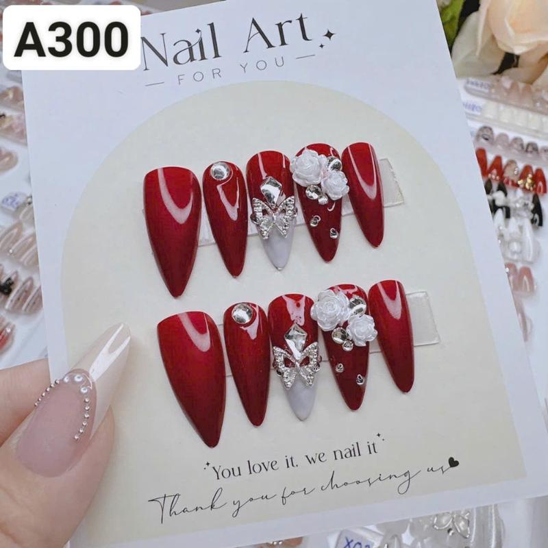 Product Introduction of [ Mã A300 ] Nails  Xinh Với phụ kiện 4 Món . Women Nữ Women Nữ Vẽ Nail Làm Nail fake 5
