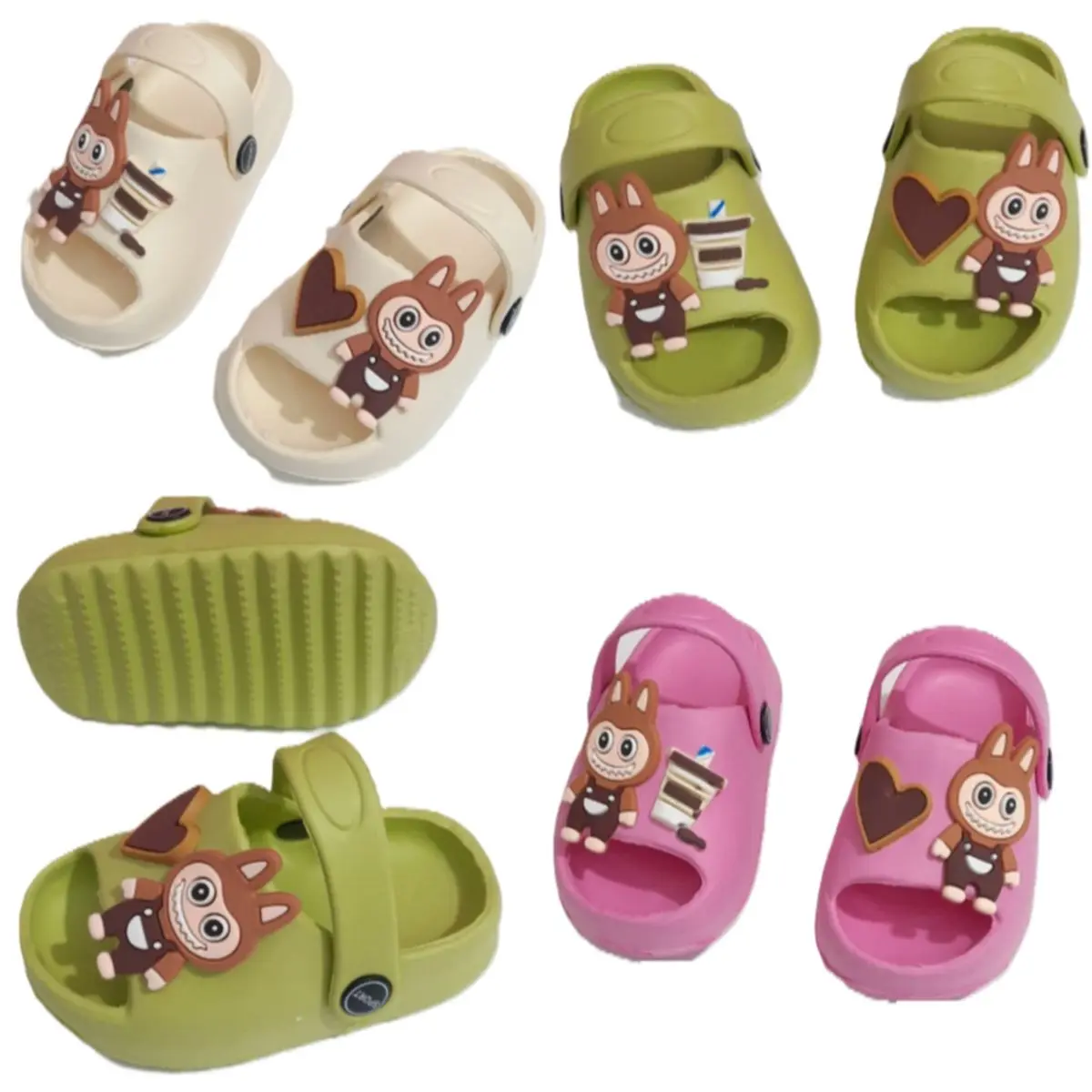 SỤC HOẠT HÌNH LABUBU TẬP ĐI QUAI SAU HỞ MŨI SIÊU NHẸ CHO BÉ MÃ 1180