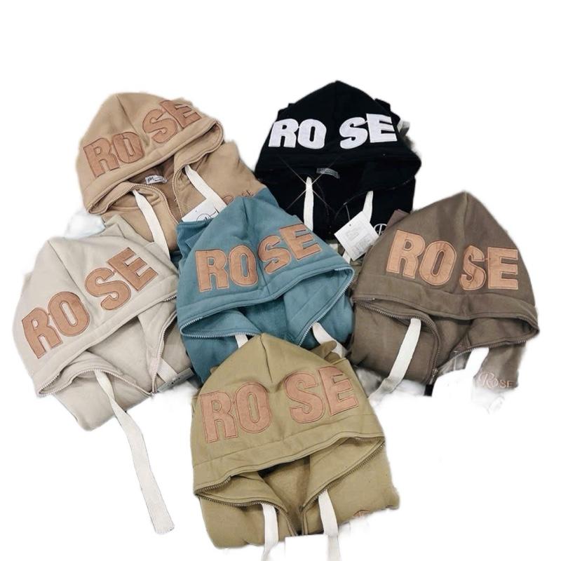 Áo khoác Nỉ Dày Dặn Thêu Rose Form Lửng Nữ - Freesize 40-65kg - Women Top 0