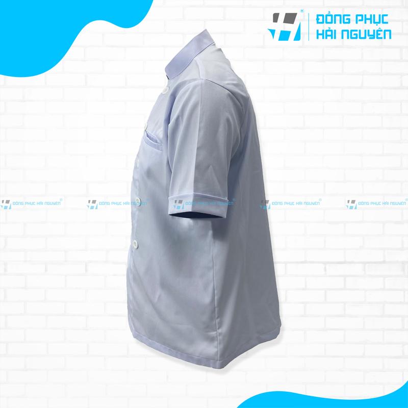 Áo bếp đồng phục áo đầu bếp vải kaki cotton thoáng mát làm đồng phục Nam Nữ freesize 7