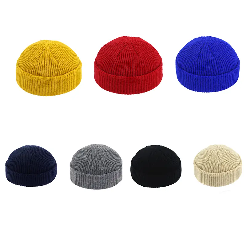 Fashion Unisex Casual Knitted Hat Autumn Winter Warm Hats Women Hats Solid Warm Cap Outdoor Sports Knitted Hat