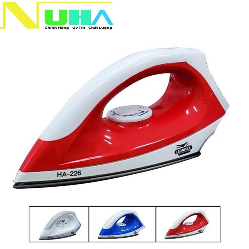 Bàn ủi khô Ladomax HA-226 mặt đế chống dính, bảo hành 1 năm
