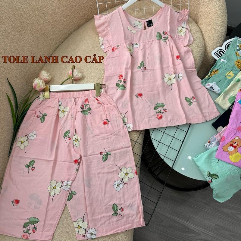 SET BỘ TOLE LANH VNXK CAO CẤP MẶC NHÀ QUẦN LỬNG CÓ TÚI Nữ Women