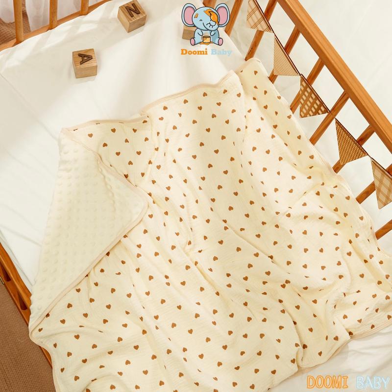 [Sản Phẩm Bán Chạy] Chăn Điều Hòa Cho Bé, Chăn Xô Muslin Hạt Đậu Kích Thước 80*100cm Mềm Mịn Thoáng Mát Doomi Baby - HT626 8
