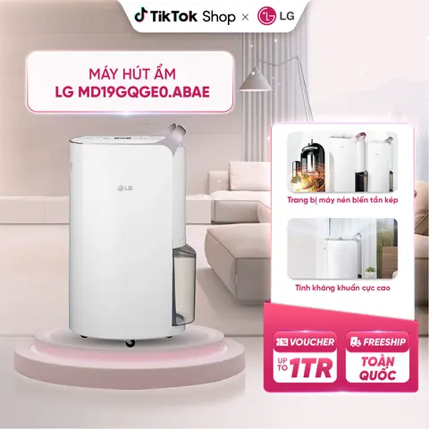 Máy hút ẩm LG Dual Inverter MD19GQGE0.ABAE 30L Nút cảm ứng, có bộ hẹn giờ