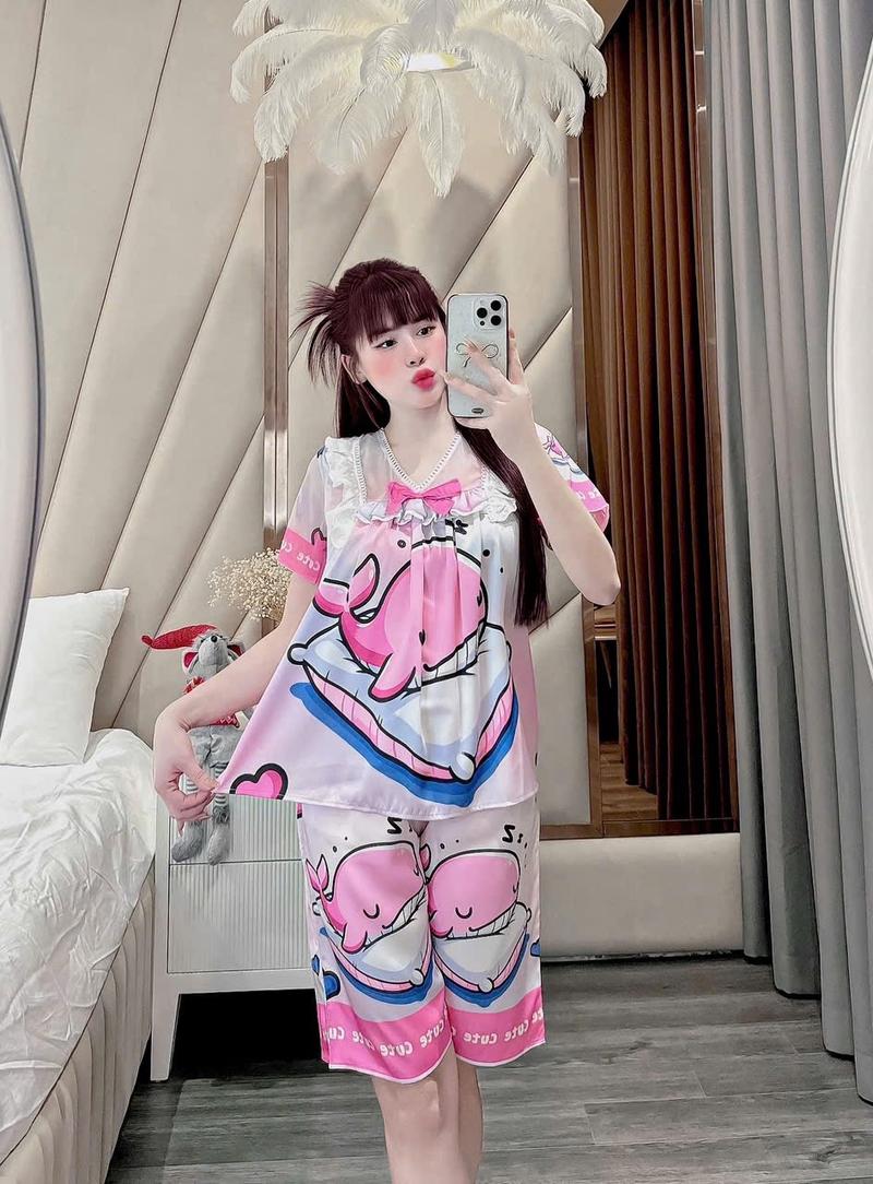 Product Introduction of đồ bộ lửng tiểu thư latin cao cấp thiết kế phối hinh siêu dễ thuong mặc nhà thổi mái mịn mát 2