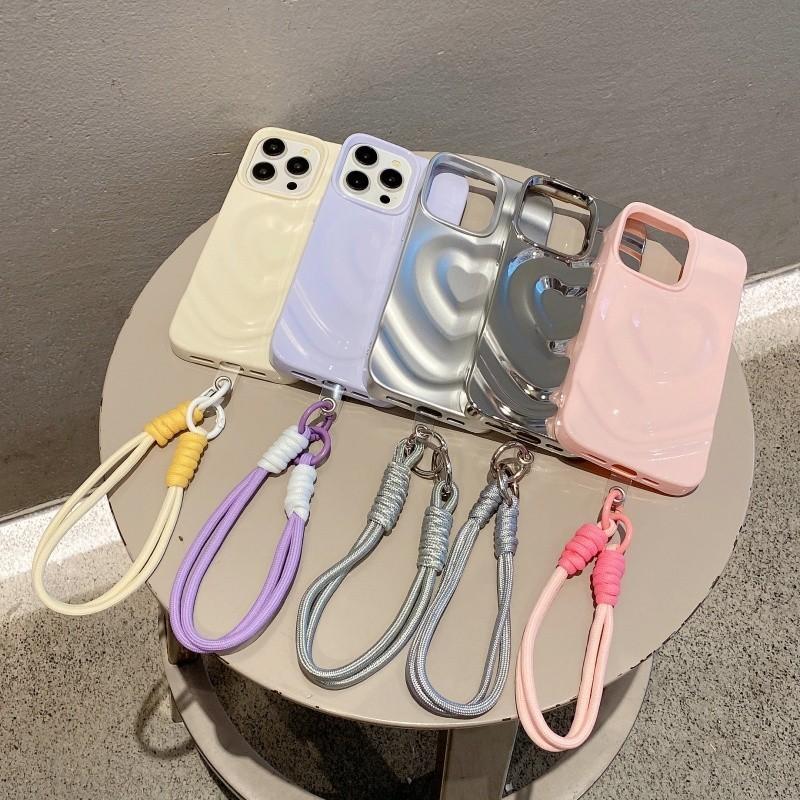 Ốp Điện Thoại Tình Yêu Nhăn 3D, Ốp Mềm, Có Dây Treo, Chống Rơi, Thích Hợp Cho iPhone 11, 12, 13 Và 14, Ốp iPhone13