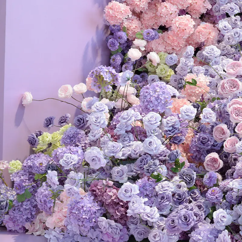 Artificial Flowers Monet Garden Style Series, Oil Painting Style High-end Wedding Ceremony Hall Road Guide Scene Decoration Fake Flowers, Artificial Plastic Flowers plants  home  decor artificial  plants  decor