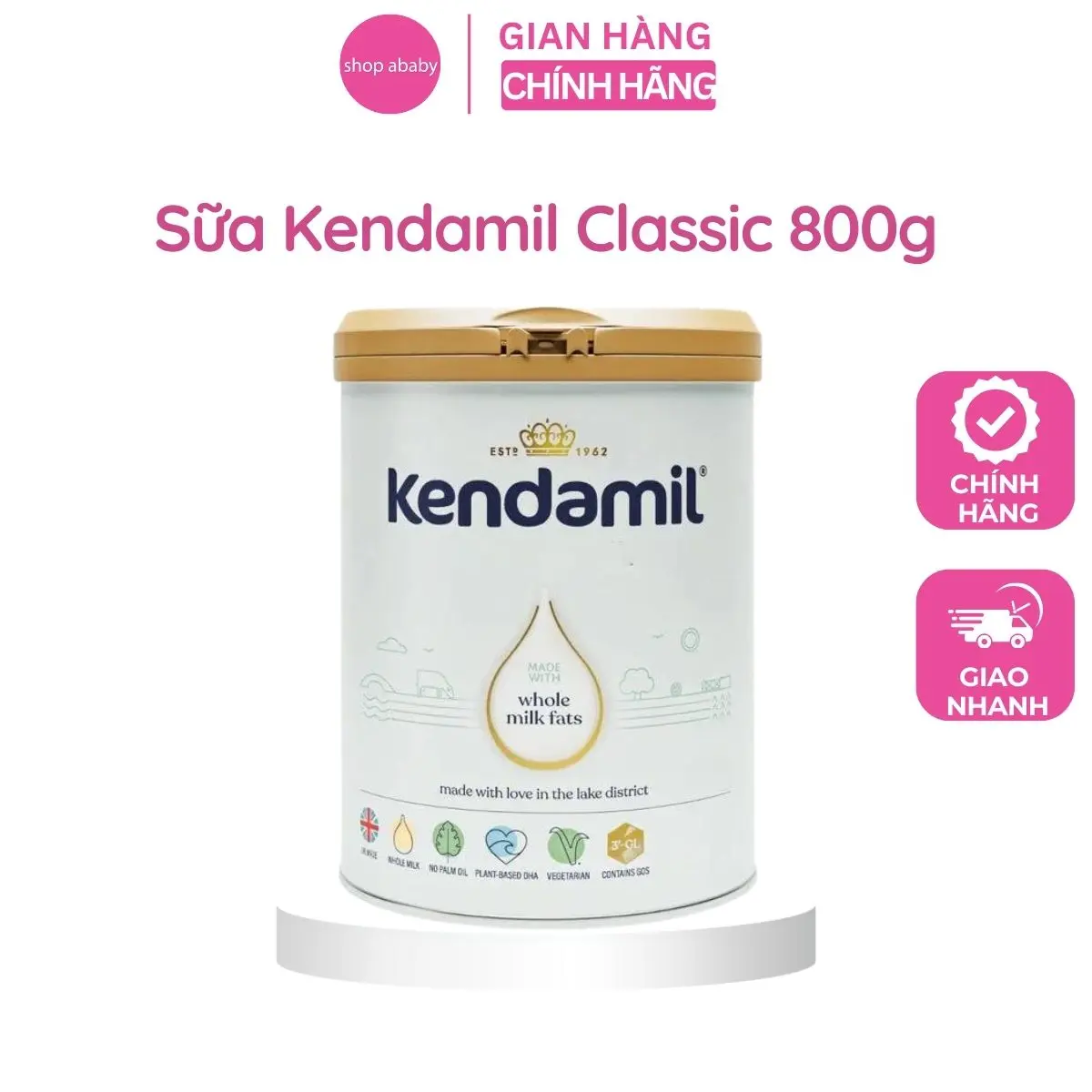 Sữa bột Kendamil Anh Quốc Classic 800g nhập khẩu chính hãng tem phụ