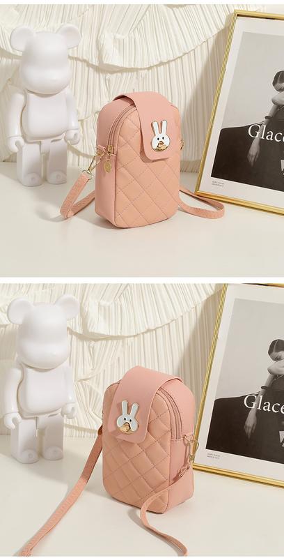 Product Introduction of Ladies Phone Bag High-Grade Special-Interest Design Embroidered Rhombus Rabbit Lock Shoulder Messenger Bag 28