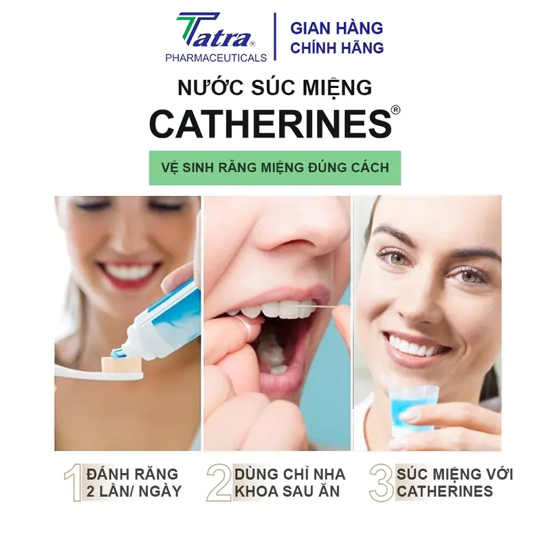 [Chai 330ml] Nước Súc Miệng CATHERINES TATRA - Vị Quế Cinamon - Giữ Hơi Thở Thơm Mát 4