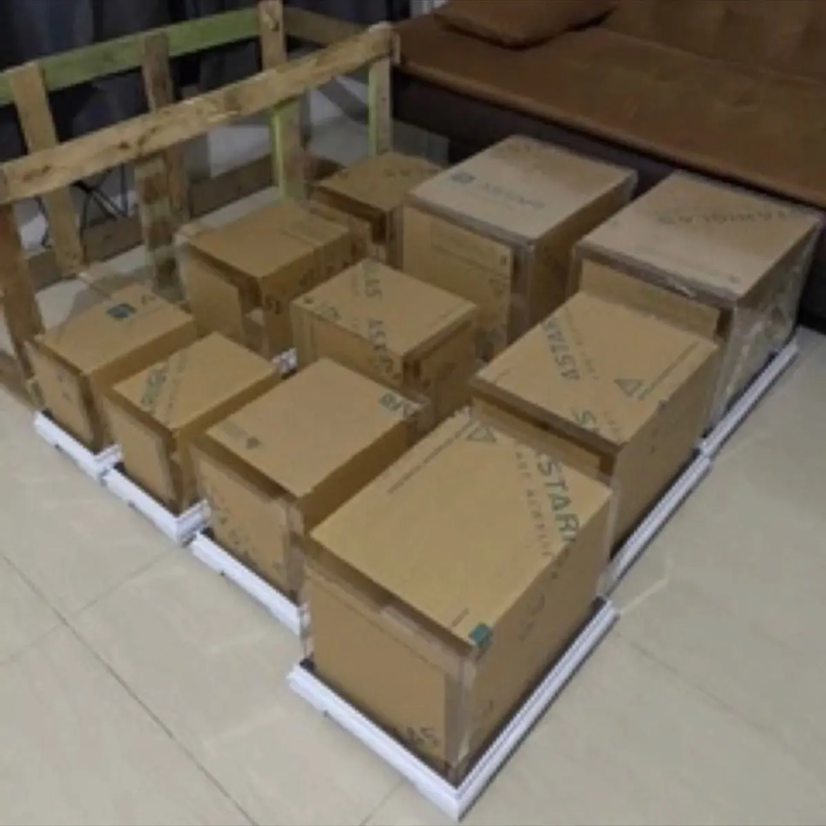8 kotak hantaran akrilik seserahan kayu jati belanda/frame fiber