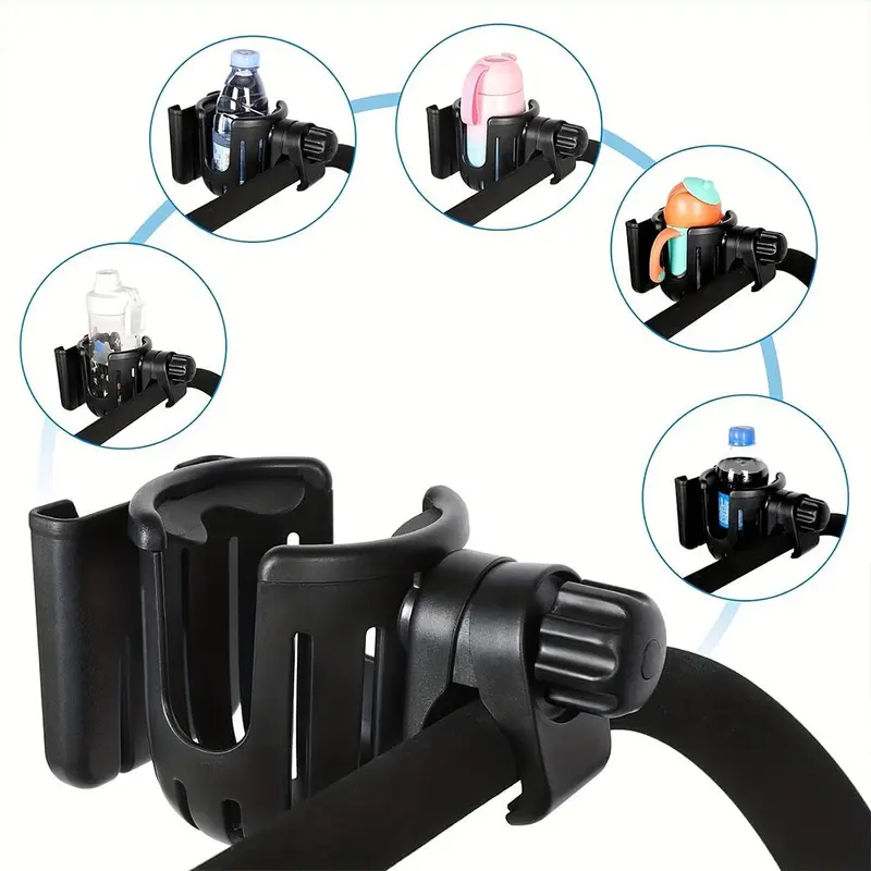 2 in 1 Universal Bike Cup Holder, Bicycle Cup Holder, Large Capacity 360 Degree Rotatable Bike Cup Holder, Motorcycle Phone Holder 7