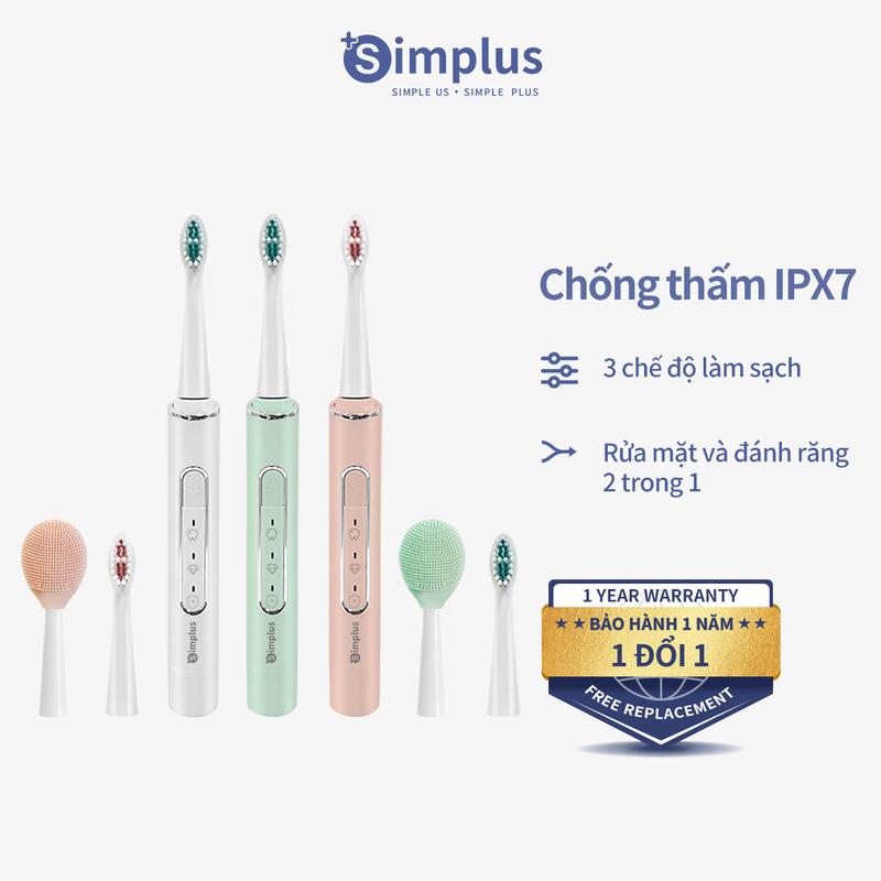 [Livestream] Bàn Chải Đánh Răng Điện Simplus Chống Nước IPX7 Pin Sạc USB Tiện Lợi DDYS002 Bảo Hành 1 Năm Chỉ Đổi Không Sửa
