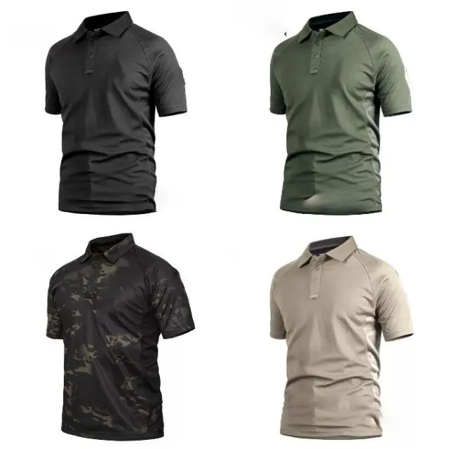 Men's Pavehawk Tactical Quick Dry Camo Sports Polo Shirt