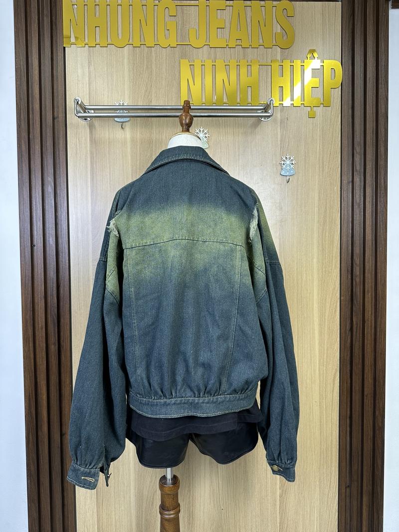 Product Introduction of Áo Jeans Nữ Bigsize Dáng Boom Túi Rách Có Size Từ 40-85kg Top Jacket Nhung Women Denim Kem 7
