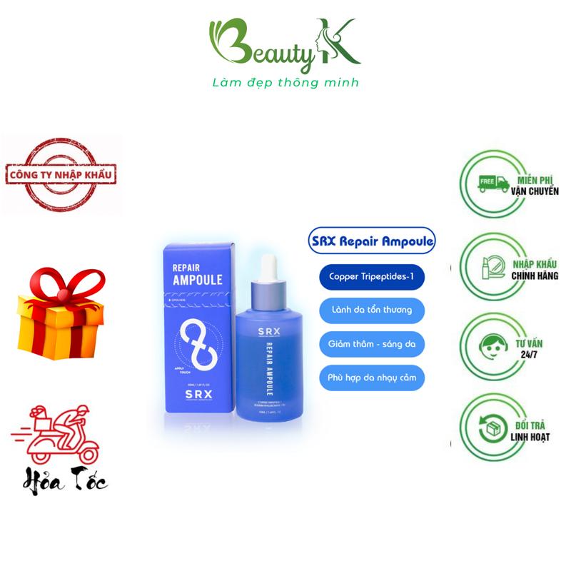 Serum SRX Repair Ampoule phục hồi cấp ẩm tái tạo da, dưỡng ẩm dành cho mọi loại da 50ml - Hàn Quốc - BeautyK Skincare Women