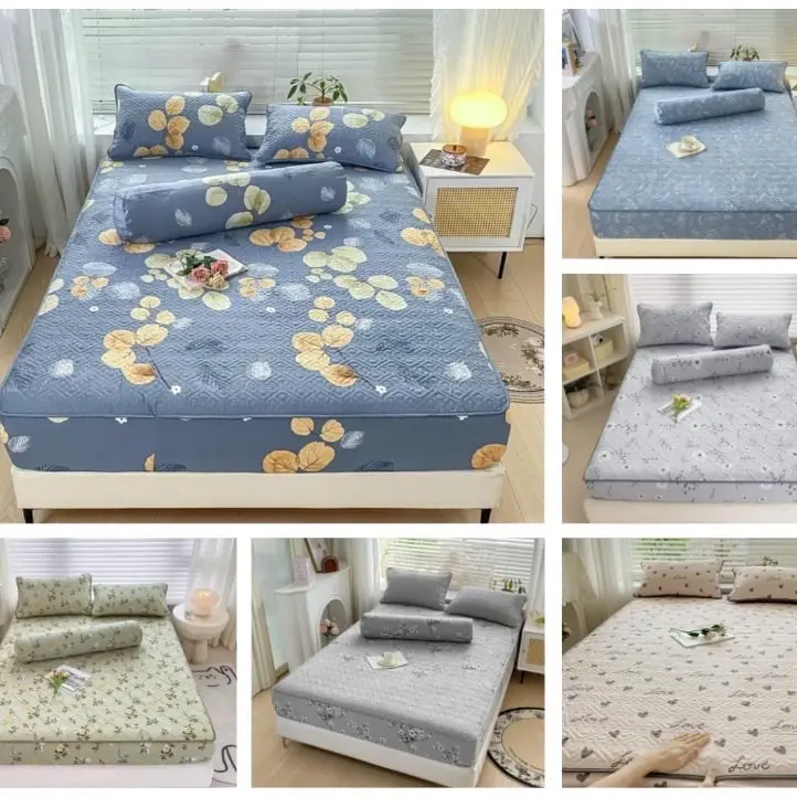 {Hàng mới}GA&VỎ GỐI COTTON ĐŨI HÀN Trần bông thoáng khí