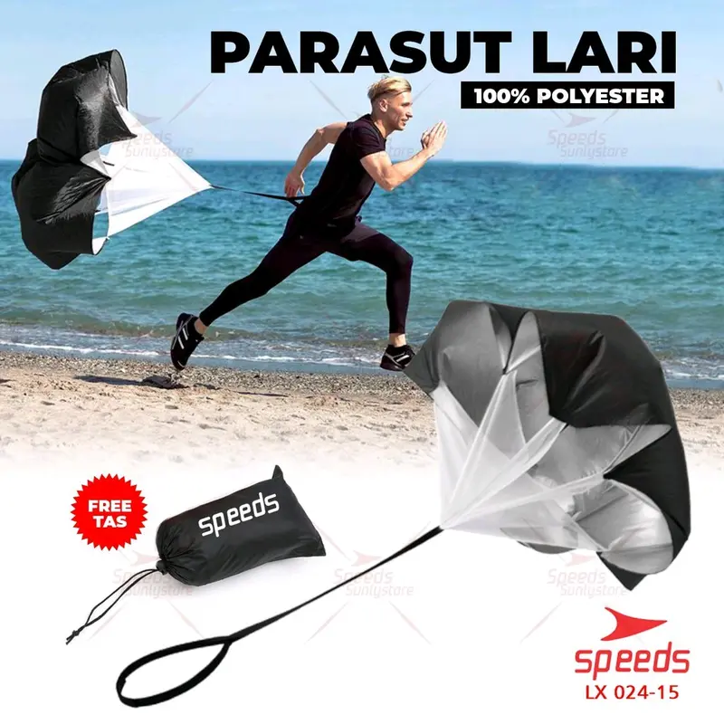 SPEED CHUTE PARASUT LATIHAN JOGGING LARI KECEPATAN 0