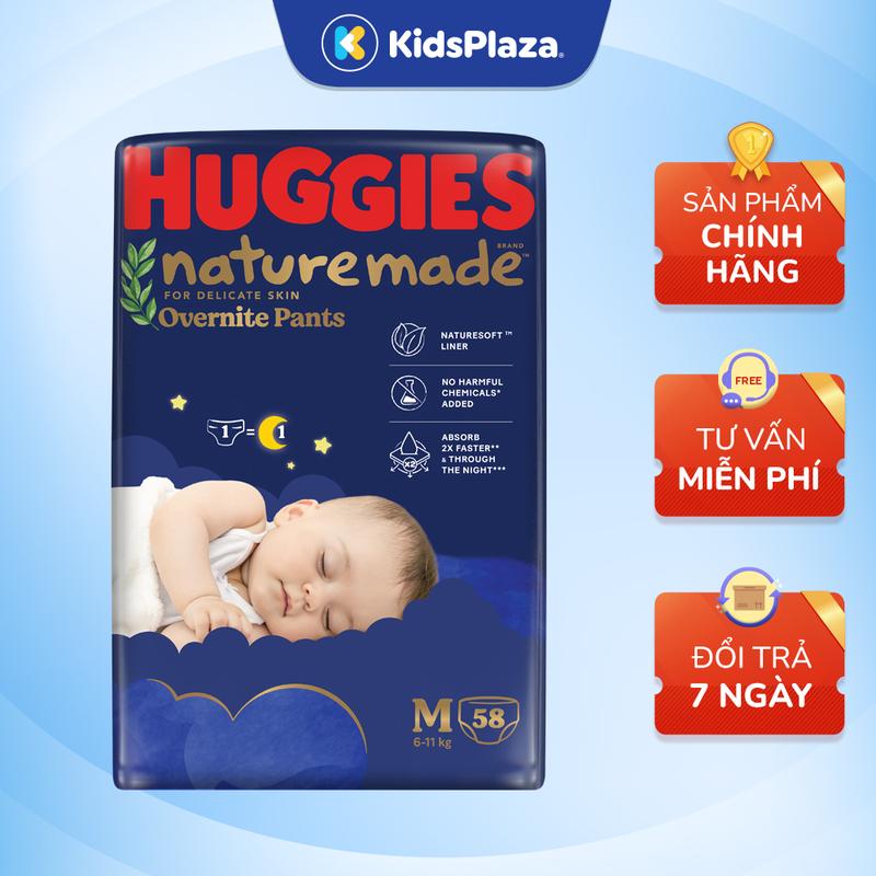 BỈM ĐÊM - Bỉm Huggies Naturemade BAN ĐÊM  EC - NỘI ĐỊA