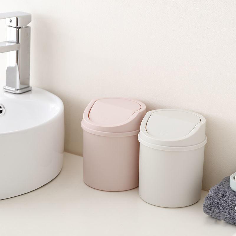 Product Introduction of Mini Desktop Bin Small Trash Can Tube With Cover Bedroom Trash Can Garbage Can Clean Workspace Storage Box Home Desk 19