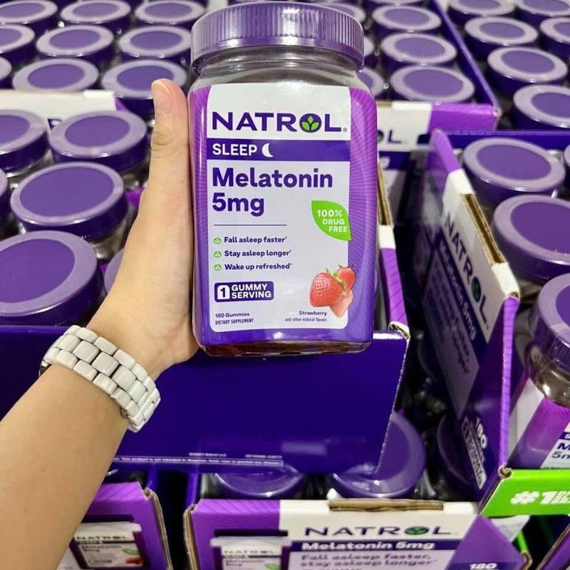 KẸO NGỦ NATROL GUMMIES MELATONIN 5mg 180 VIÊN Mỹ
