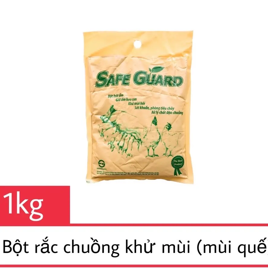 1kg Safe Guard -  BỘT xử lý chất độn chuồng gà