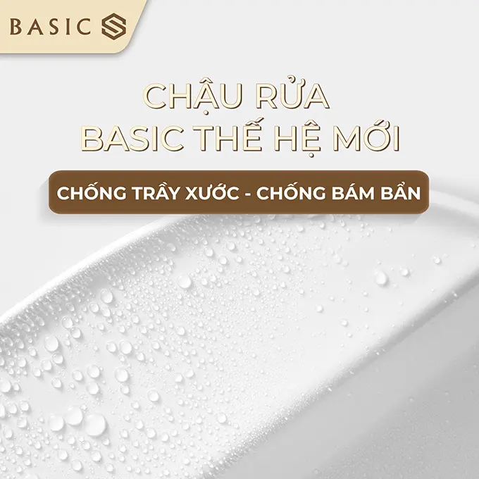 Chậu lavabo đặt bàn Basic BS-203 | Thiết kế hiện đại, chất liệu bền đẹp 2