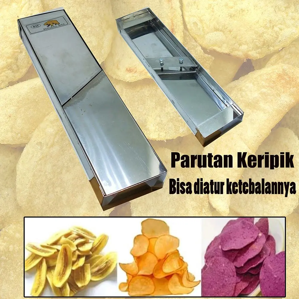 Parutan Keripik Kentang Singkong Stainless / Alat Pemotong Serbaguna Kripik Pisang Pisau Steel