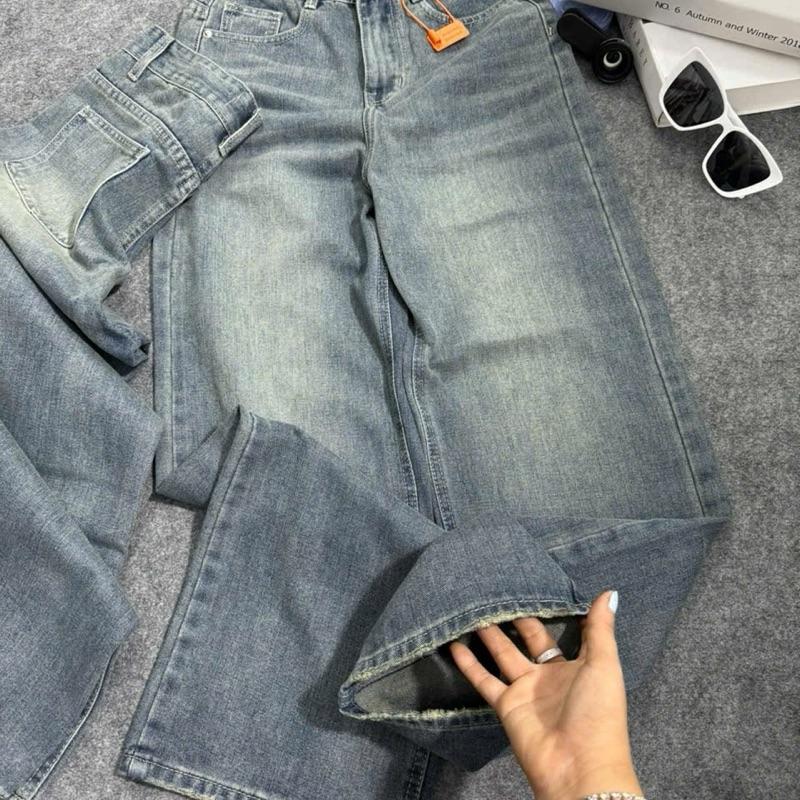 KANG (S-2Xl) Quần Jeans Suông Rộng Màu Lạ dơ nhẹ Chất jeans mềm K3242 5