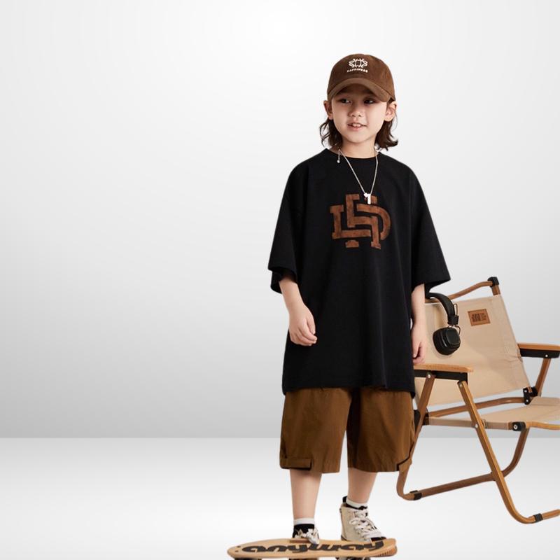 Product Introduction of JJ Kids Fashion | Áo thun thời trang trẻ em Unisex, áo phông Vải Cotton cộc tay hình, cổ tròn cho bé size từ 25 - 55kg | Extra Shipping 35