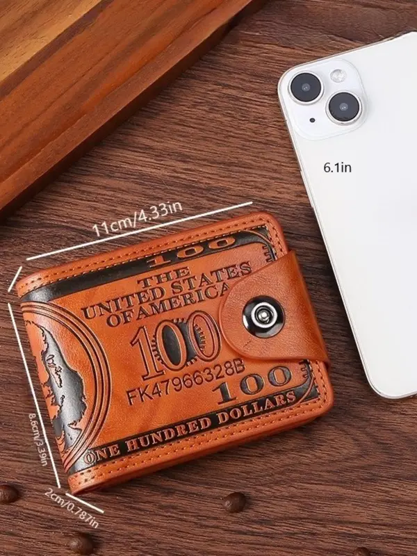 Men's Vintage Style Wallet, Casual Trendy Card Holder, Fashionable Wallet for Daily Use 1