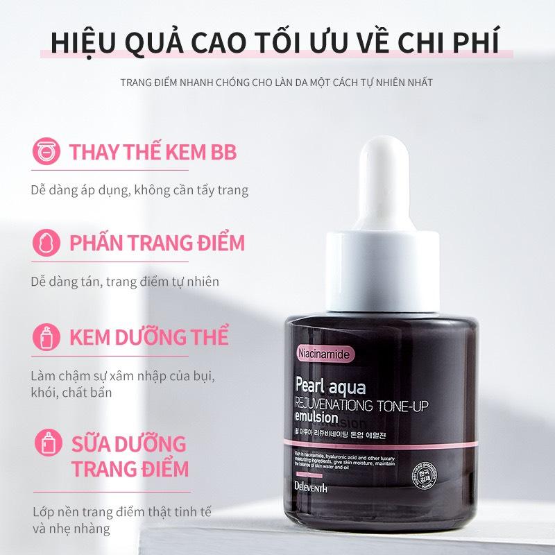 Kem lót nâng tông DELEVENTH thủy phân glycyrrhiza glabra làm sáng/ cấp ẩm/ làm mịn 30ml Trang Điểm Mỹ Phẩm Cosmetic Women Nữ 0