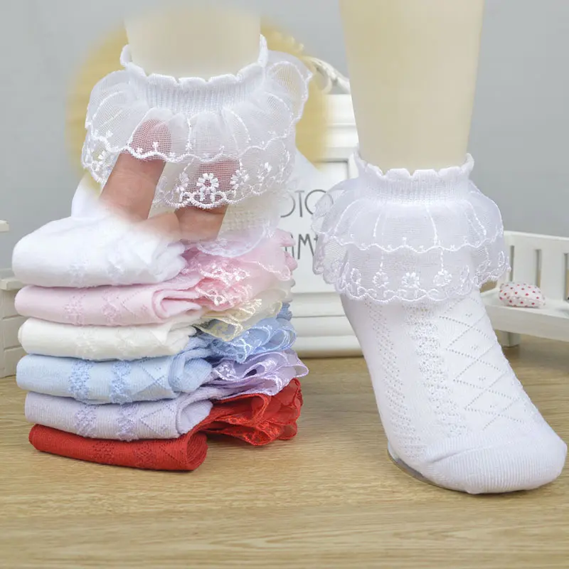 Tất Ren Cho Bé Gái, Mỏng, Lưới Mùa Hè, Tất Khiêu Vũ Cho Bé Gái, Tất Công Chúa Ren Cho Trẻ Em, Có Cỡ 17-38, [Hàng Có Sẵn]