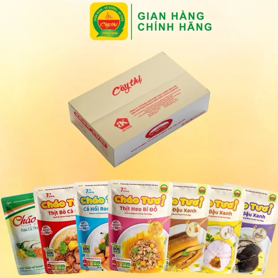 [Tặng Phẩm]20 Gói Cháo Tươi Cây thị đủ vị cho bé 240gr cháo  ăn dặm