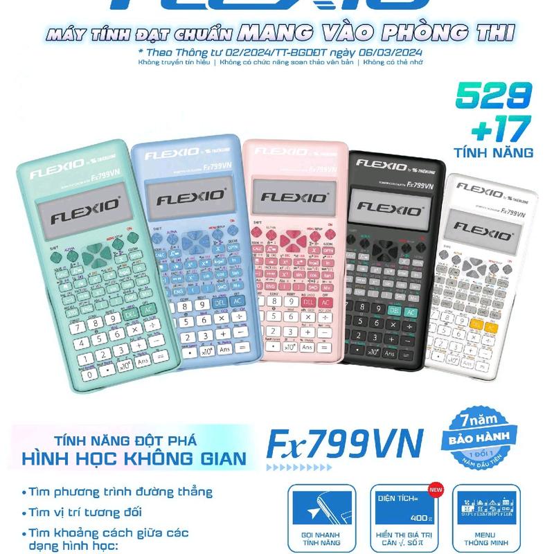 Máy tính cầm tay Flexio 799VN bản mới 2024