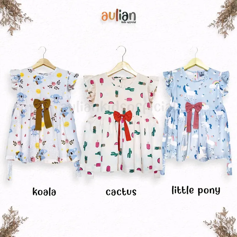 DRESS ANAK DAN BAYI BAHAN KATUN RAYON PREMIUM motif unicorn koala kaktus 0
