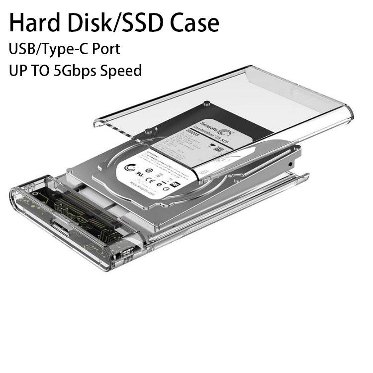 Hộp Ổ Cứng Di Động, USB3.0, Thiết Kế Trong Suốt, Tương Thích SATA, 2.5 Inch,…