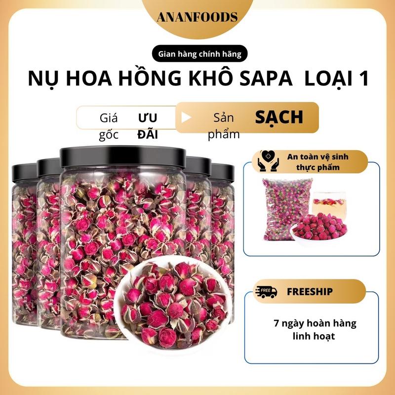 Nụ hoa hồng khô sapa không chất bảo quản hàng loại 1 túi tiện lợi khi sủa dụng 100g 250g 500g  pha chè Nước Trà Tea Chua Sen Kiwi